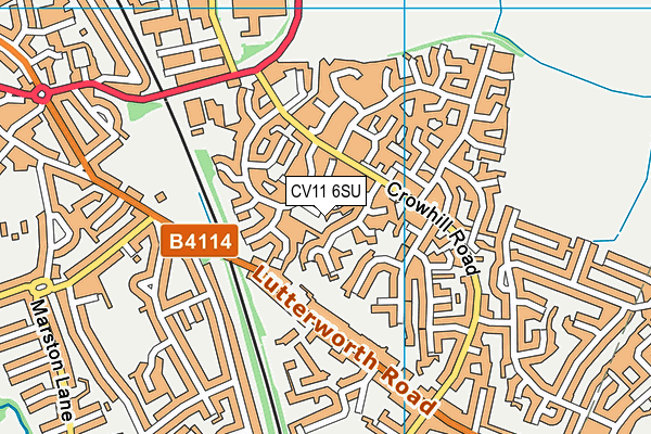 CV11 6SU map - OS VectorMap District (Ordnance Survey)