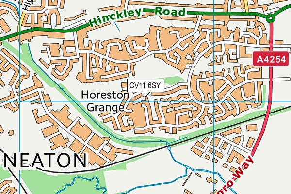 CV11 6SY map - OS VectorMap District (Ordnance Survey)