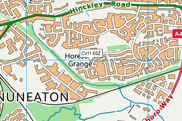 CV11 6SZ map - OS VectorMap District (Ordnance Survey)