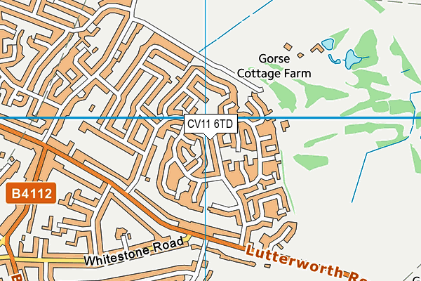 CV11 6TD map - OS VectorMap District (Ordnance Survey)