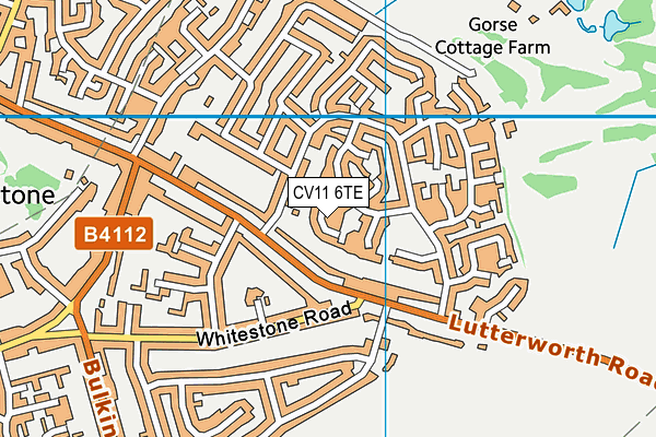 CV11 6TE map - OS VectorMap District (Ordnance Survey)