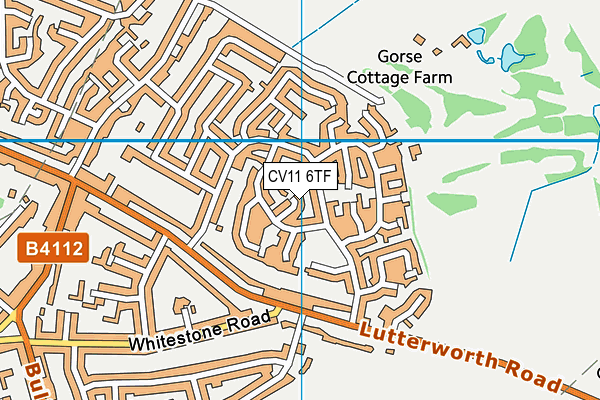 CV11 6TF map - OS VectorMap District (Ordnance Survey)