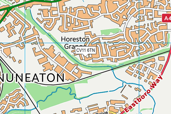 CV11 6TN map - OS VectorMap District (Ordnance Survey)