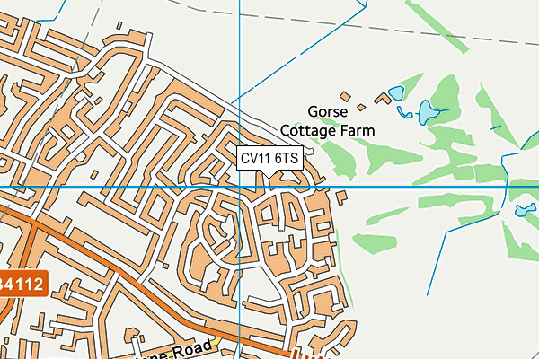 CV11 6TS map - OS VectorMap District (Ordnance Survey)