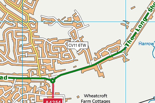 CV11 6TW map - OS VectorMap District (Ordnance Survey)