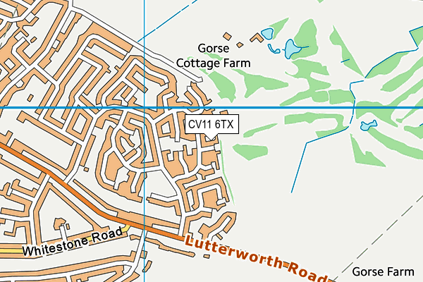 CV11 6TX map - OS VectorMap District (Ordnance Survey)