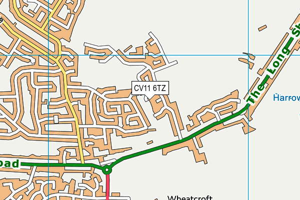 CV11 6TZ map - OS VectorMap District (Ordnance Survey)