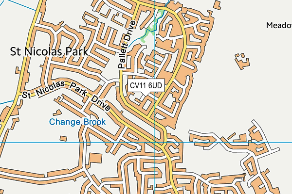 CV11 6UD map - OS VectorMap District (Ordnance Survey)