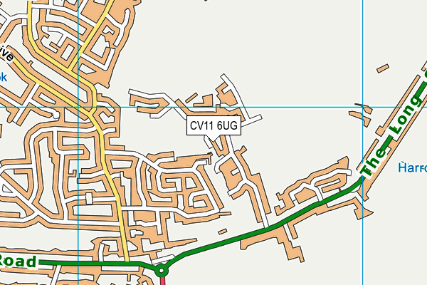 CV11 6UG map - OS VectorMap District (Ordnance Survey)
