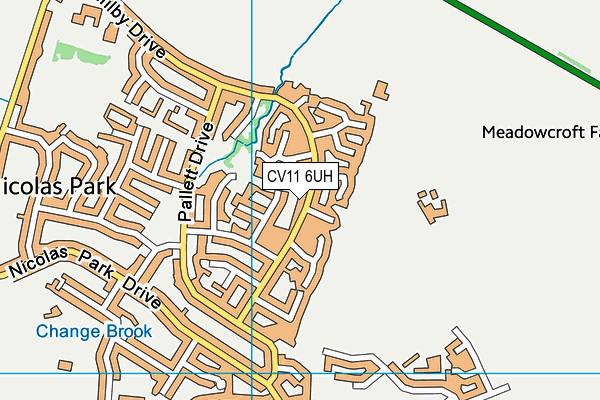 CV11 6UH map - OS VectorMap District (Ordnance Survey)