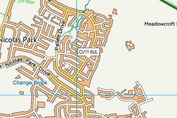 CV11 6UL map - OS VectorMap District (Ordnance Survey)