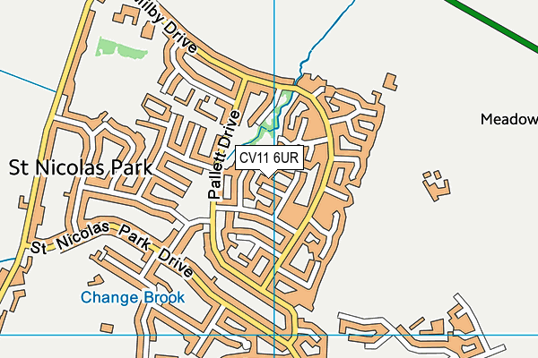 CV11 6UR map - OS VectorMap District (Ordnance Survey)