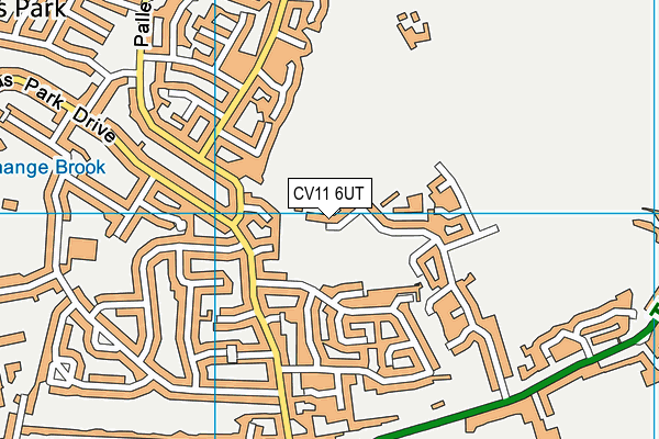 CV11 6UT map - OS VectorMap District (Ordnance Survey)