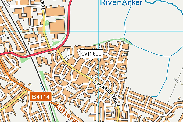 CV11 6UU map - OS VectorMap District (Ordnance Survey)