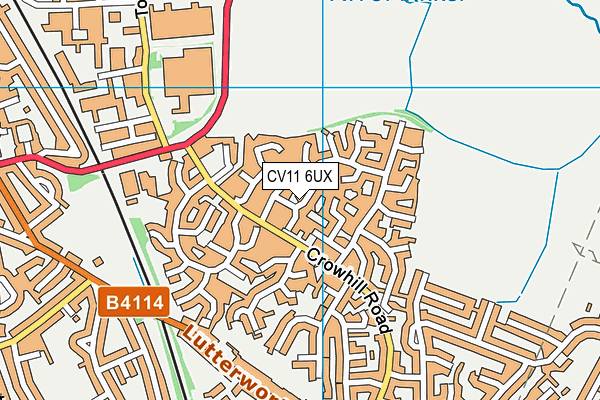 CV11 6UX map - OS VectorMap District (Ordnance Survey)