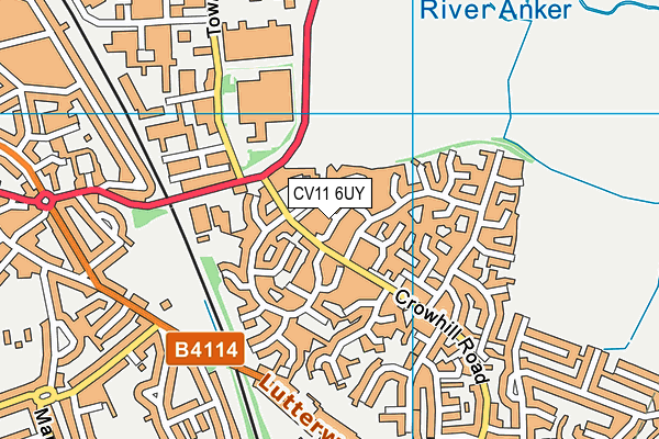 CV11 6UY map - OS VectorMap District (Ordnance Survey)