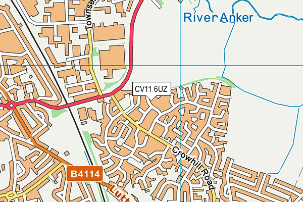 CV11 6UZ map - OS VectorMap District (Ordnance Survey)