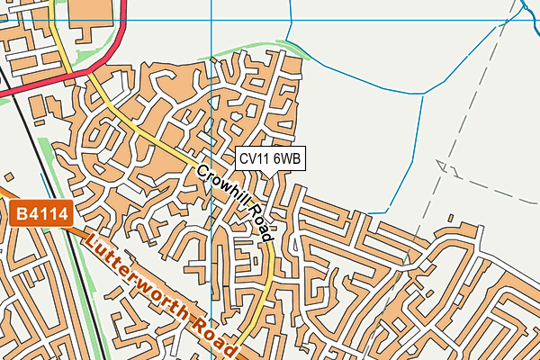 CV11 6WB map - OS VectorMap District (Ordnance Survey)