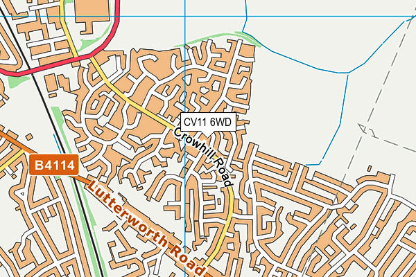 CV11 6WD map - OS VectorMap District (Ordnance Survey)