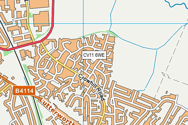CV11 6WE map - OS VectorMap District (Ordnance Survey)