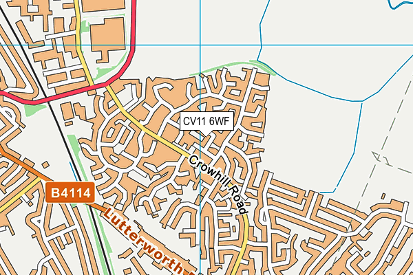 CV11 6WF map - OS VectorMap District (Ordnance Survey)