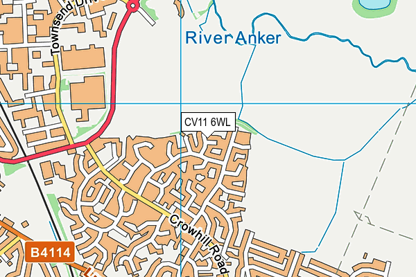 CV11 6WL map - OS VectorMap District (Ordnance Survey)