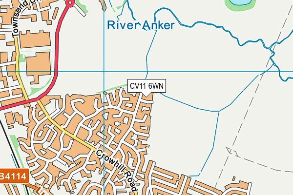 CV11 6WN map - OS VectorMap District (Ordnance Survey)