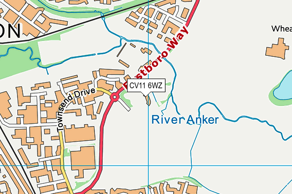 CV11 6WZ map - OS VectorMap District (Ordnance Survey)
