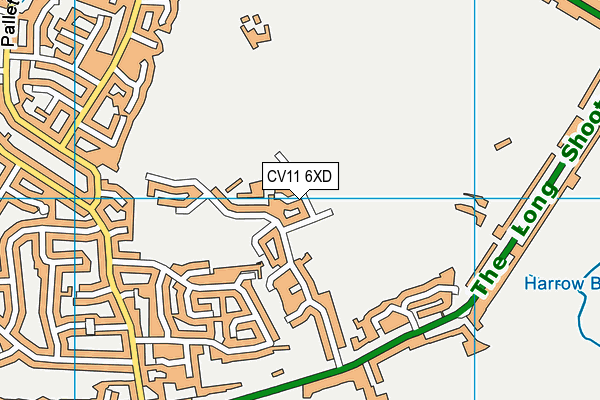 CV11 6XD map - OS VectorMap District (Ordnance Survey)