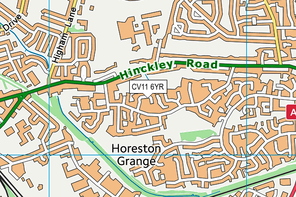 CV11 6YR map - OS VectorMap District (Ordnance Survey)