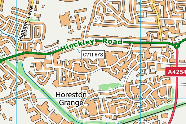 CV11 6YS map - OS VectorMap District (Ordnance Survey)