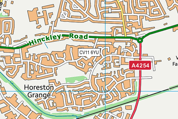 CV11 6YU map - OS VectorMap District (Ordnance Survey)