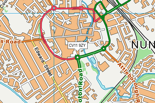 CV11 9ZY map - OS VectorMap District (Ordnance Survey)