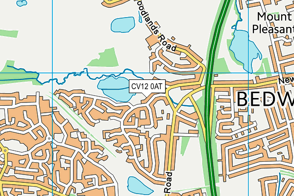 CV12 0AT map - OS VectorMap District (Ordnance Survey)