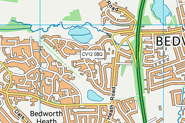 CV12 0BQ map - OS VectorMap District (Ordnance Survey)