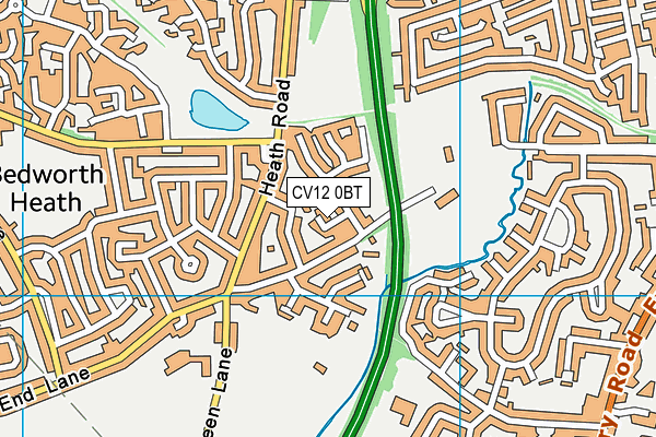 CV12 0BT map - OS VectorMap District (Ordnance Survey)