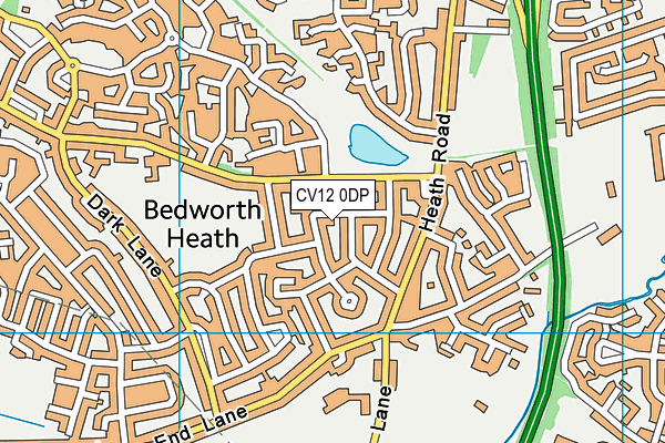 Bedworth Heath Nursery School map (CV12 0DP) - OS VectorMap District (Ordnance Survey)