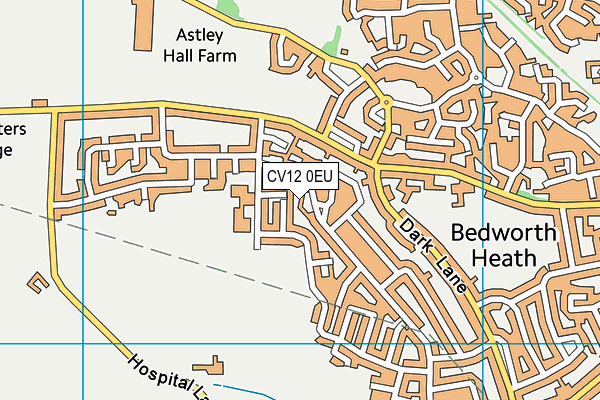 CV12 0EU map - OS VectorMap District (Ordnance Survey)