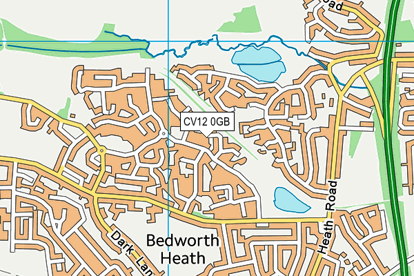 CV12 0GB map - OS VectorMap District (Ordnance Survey)