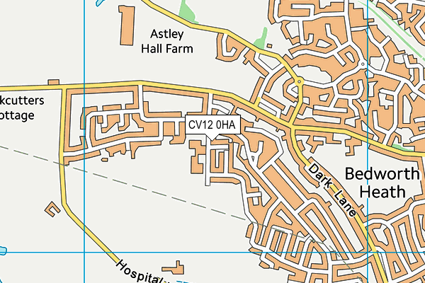 Newdigate Primary and Nursery School map (CV12 0HA) - OS VectorMap District (Ordnance Survey)