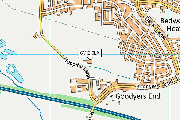 CV12 0LA map - OS VectorMap District (Ordnance Survey)