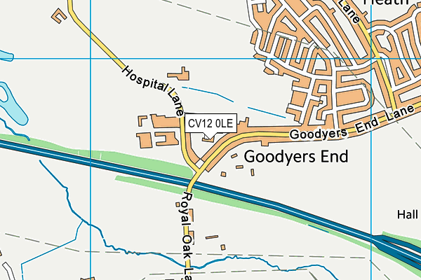 CV12 0LE map - OS VectorMap District (Ordnance Survey)