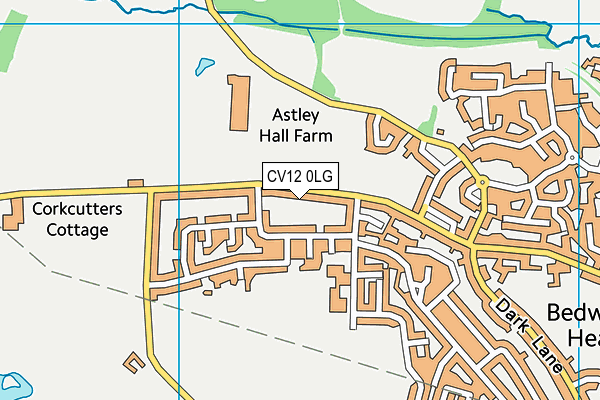 CV12 0LG map - OS VectorMap District (Ordnance Survey)