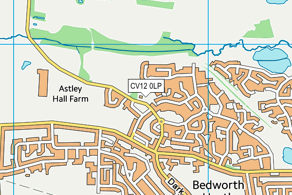 CV12 0LP map - OS VectorMap District (Ordnance Survey)
