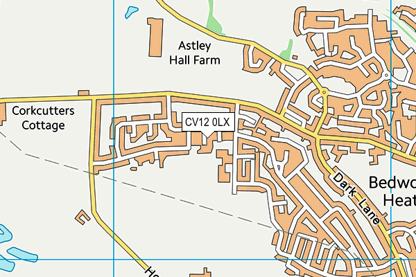 CV12 0LX map - OS VectorMap District (Ordnance Survey)