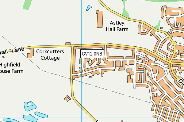 CV12 0NB map - OS VectorMap District (Ordnance Survey)
