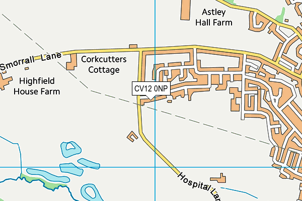 CV12 0NP map - OS VectorMap District (Ordnance Survey)