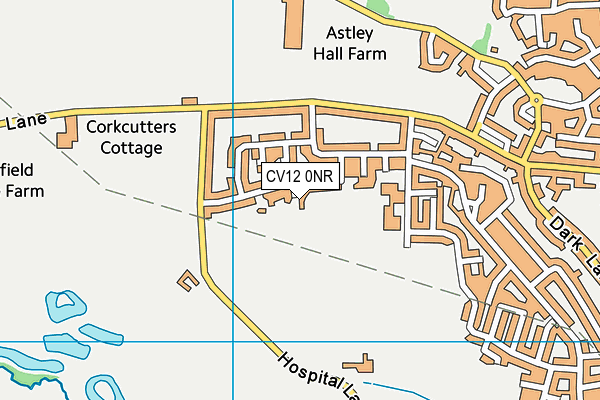 CV12 0NR map - OS VectorMap District (Ordnance Survey)
