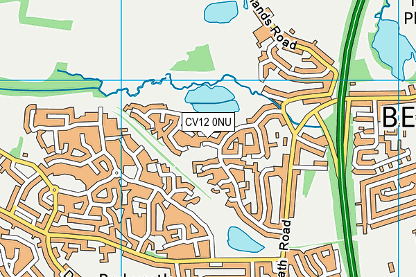 CV12 0NU map - OS VectorMap District (Ordnance Survey)