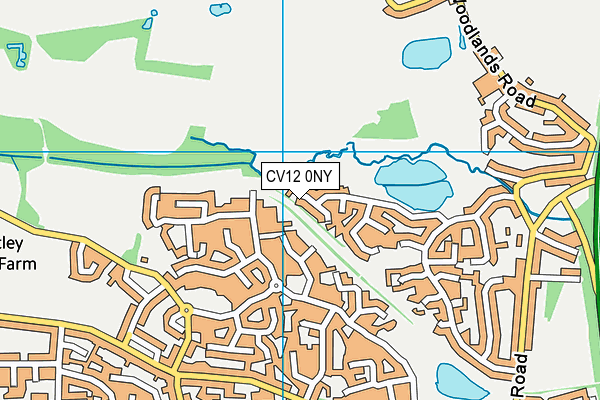 CV12 0NY map - OS VectorMap District (Ordnance Survey)